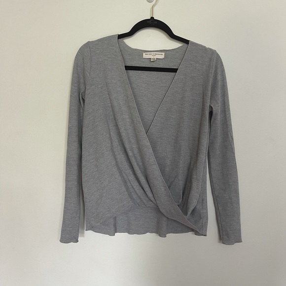 Urban Outfitters Tops - Urban Outfitters Gray Crossover Waffle Top